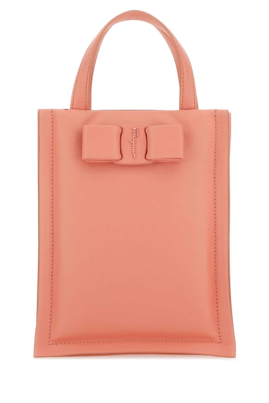 Ferragamo Corallo Exterior: 100% Nappa leather top handle bag in pink