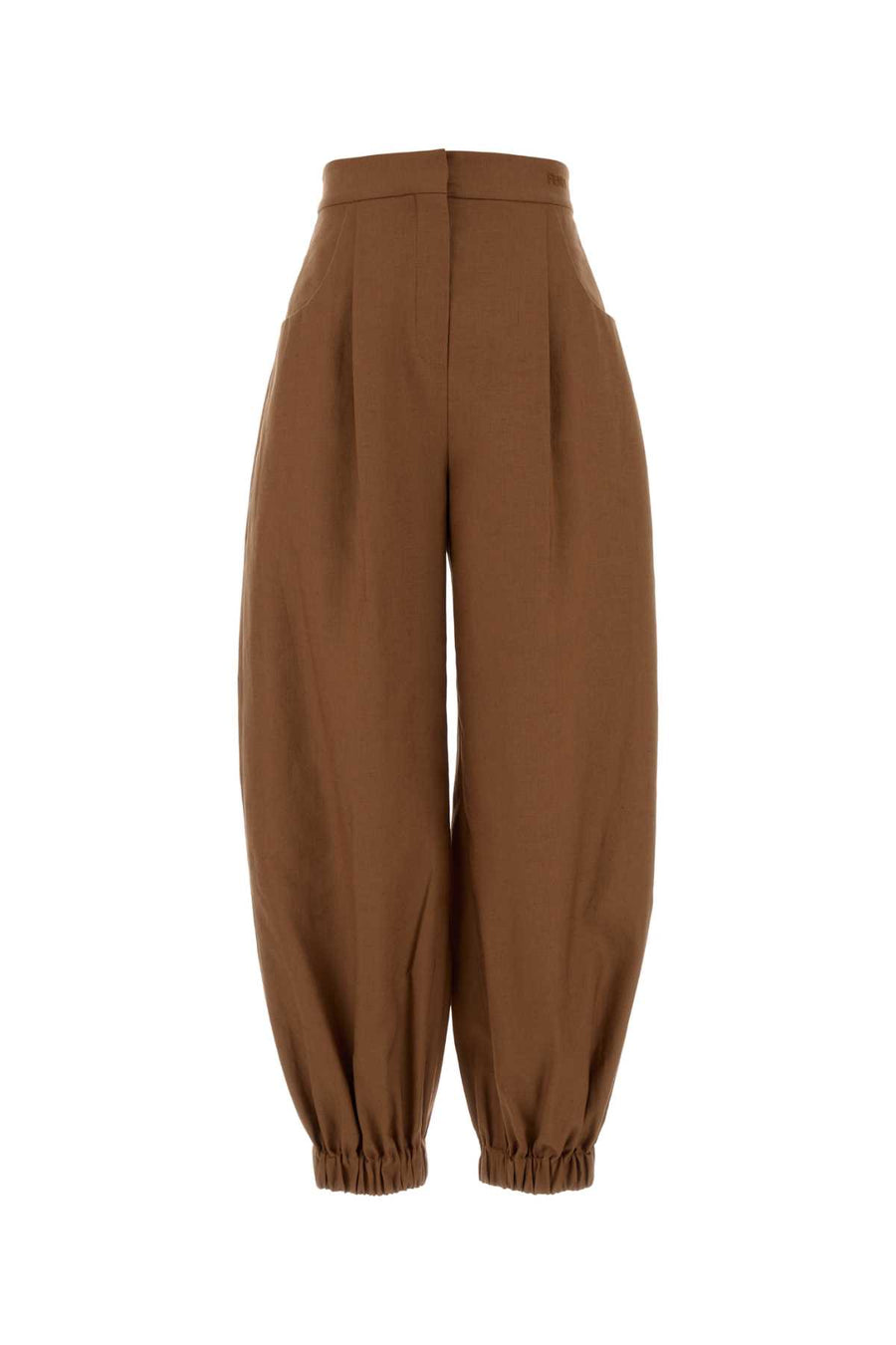 Fendi 71% Linen trousers in brown