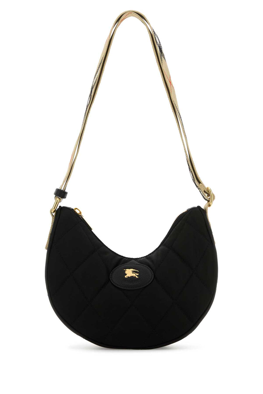 Burberry Horseshoe Exterior: 100% Nylon crossbody bag in black