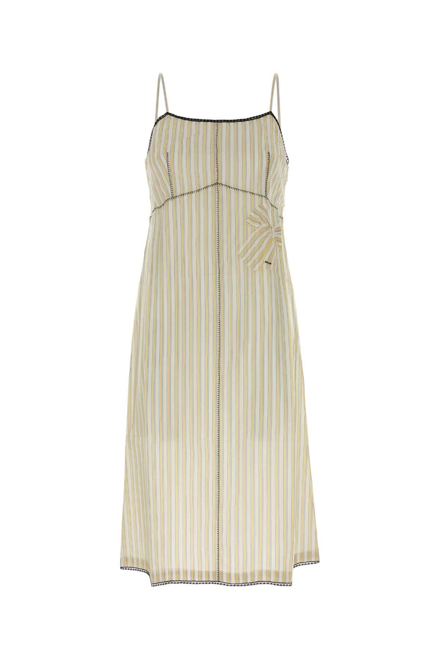 Prada Exterior: 100% Cupro. Lining: 60% Cupro dress in yellow