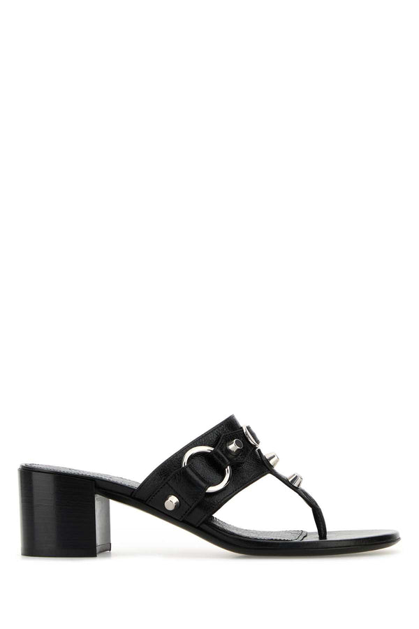 Balenciaga Tong Exterior: 100% Lamb sandal in black