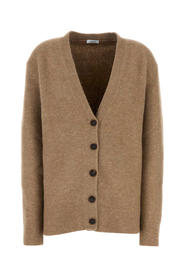 Ferragamo Scollo 42% Alpaca cardigan in beige