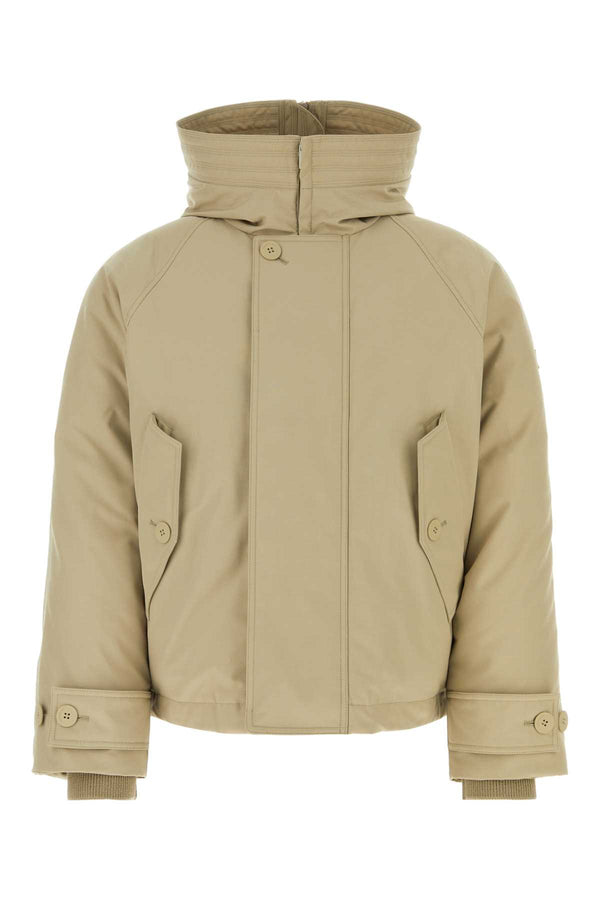Ferragamo Exterior: 84% Polyester 16% Cotton; Lining: 100% Nylon; Padding: 100% Nylon padded jacket in beige