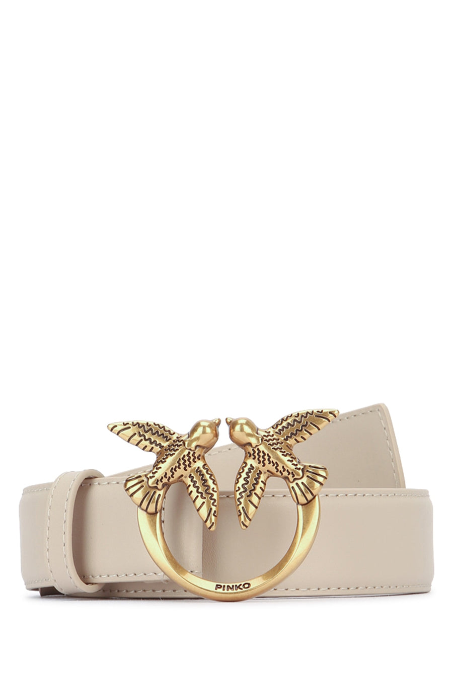Pinko Berry 100% Leather belt in beige