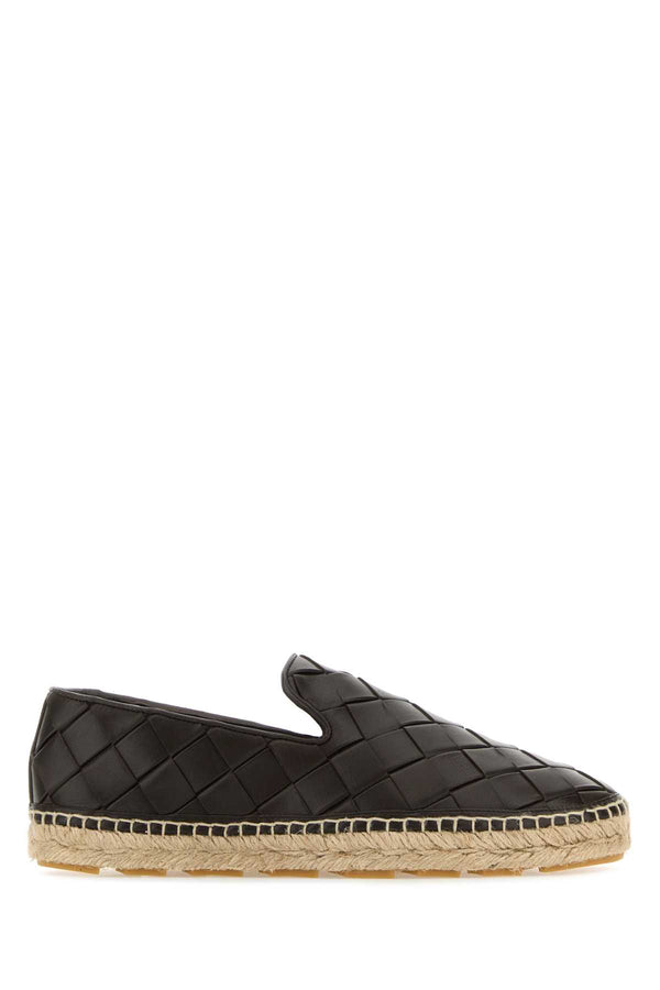Bottega Veneta Exterior: 100% Lamb leather; Interior: 100% Lamb leather; Sole: 100% Jute and Rubber espadrille in black
