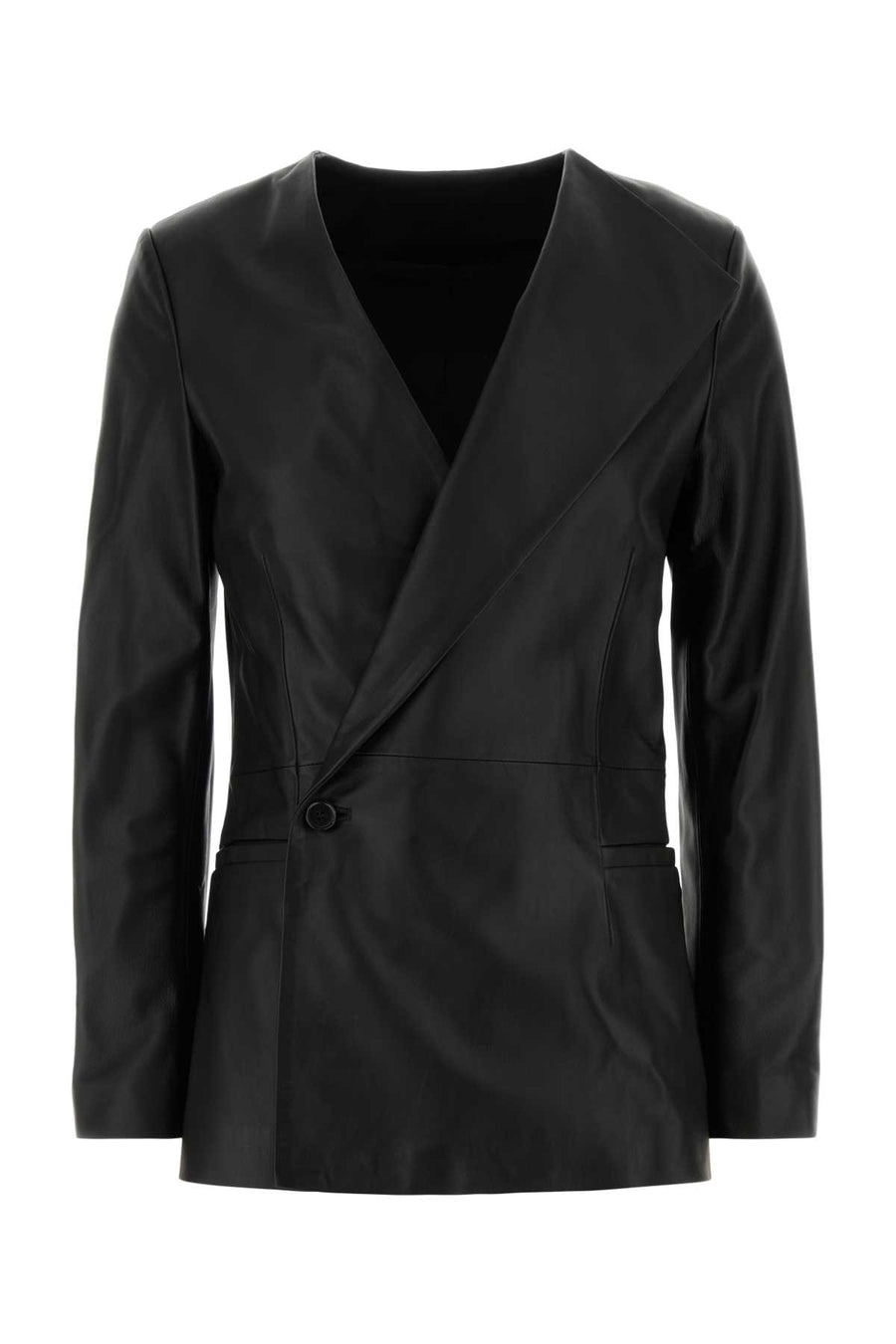 Loulou De Saison Exterior: 100% Leather jacket in black
