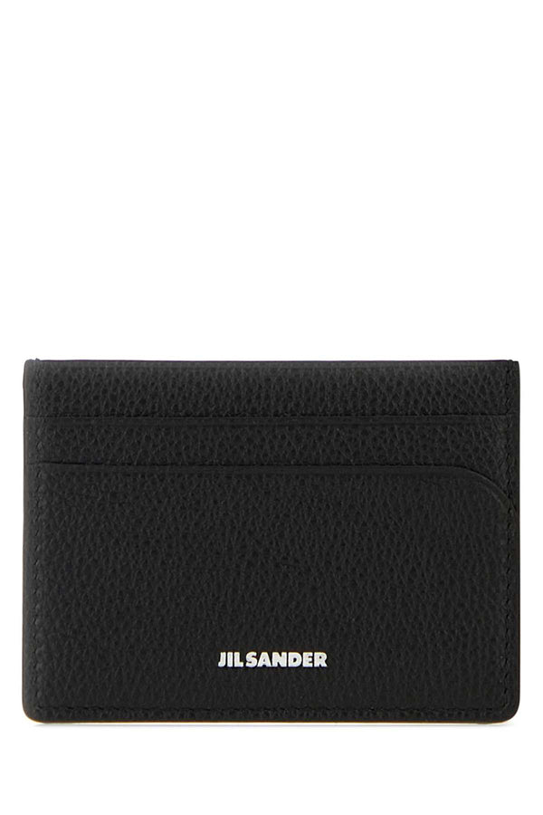 Jil Sander Credit 100% Calf card case in black