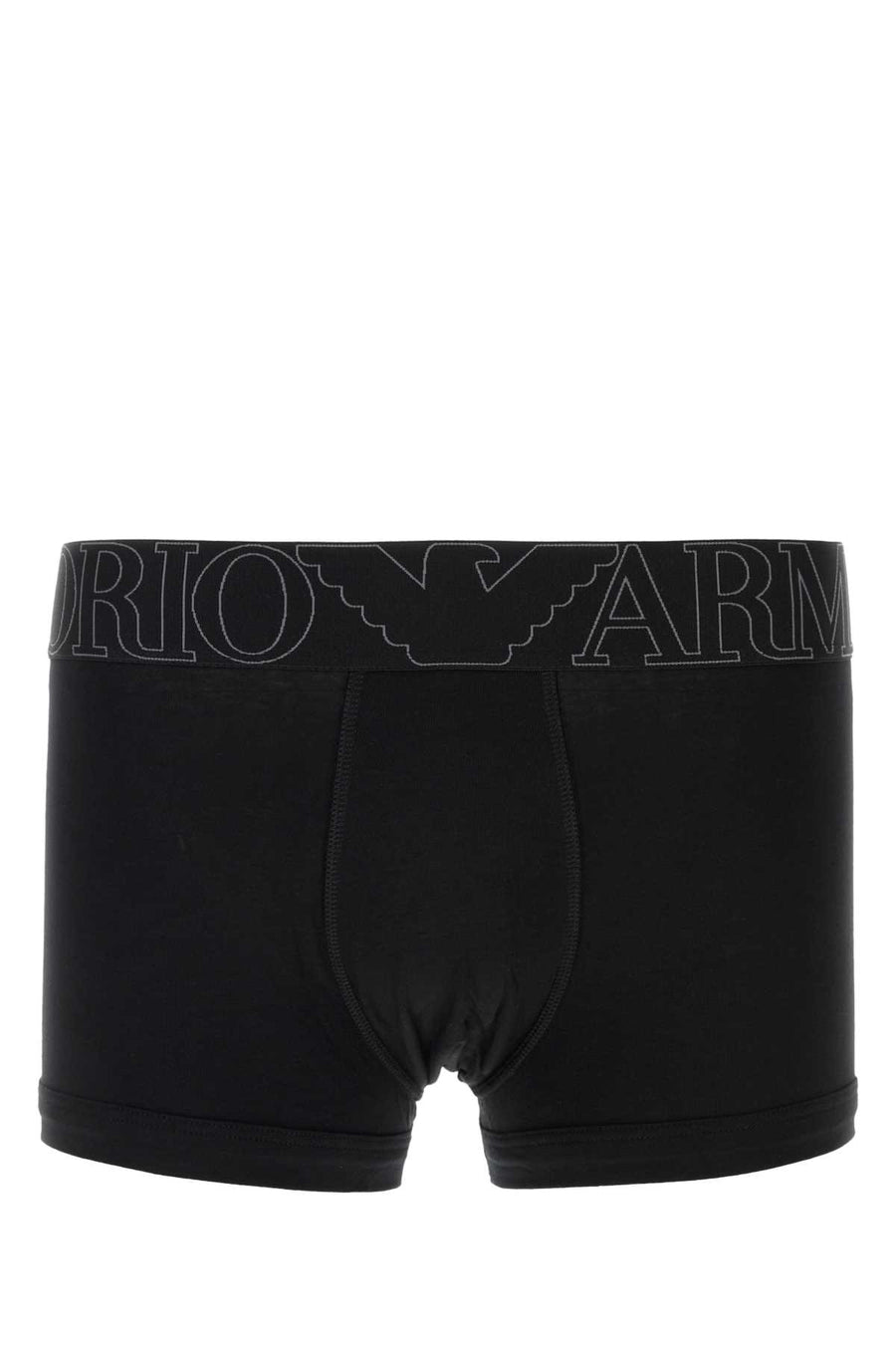 Emporio Armani Logo 95% Cotton 5% Elastane boxer brief in black