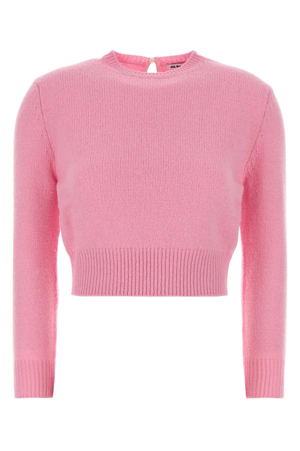 Jil Sander 97% Virgin wool sweater in pink