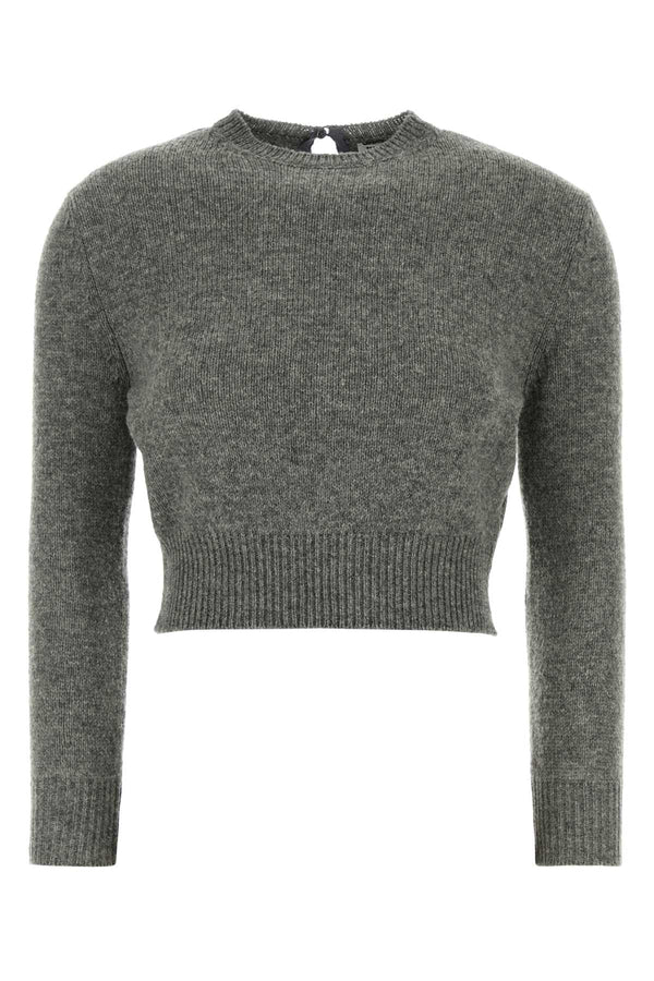 Jil Sander 97% Virgin wool sweater in gray