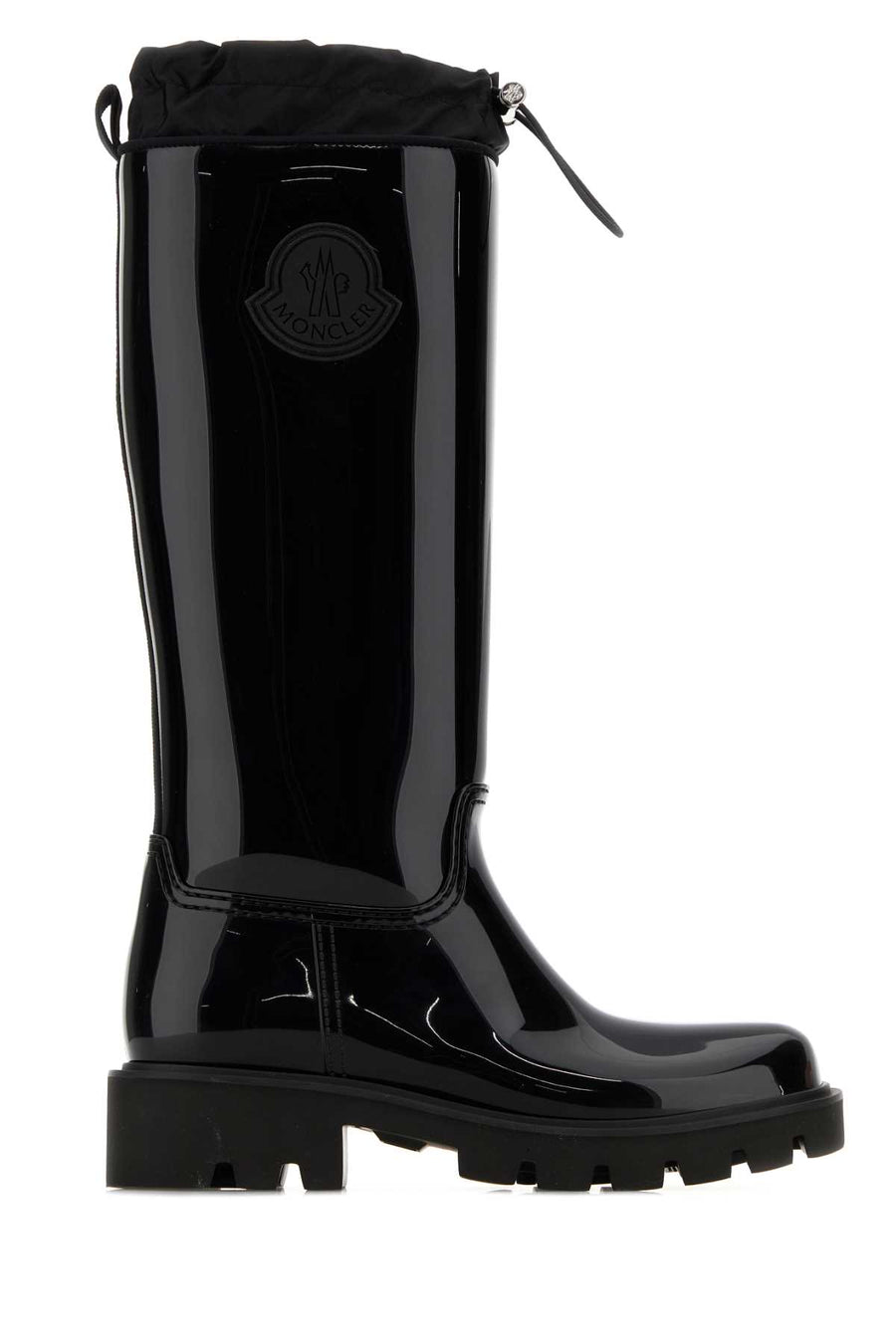 Moncler High 100% PVC boot in black