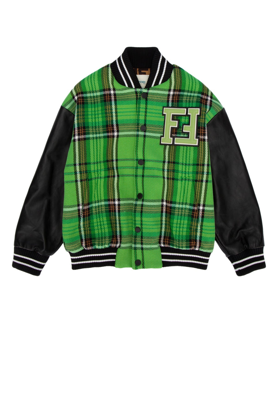 Fendi Kids Wool jacket in green