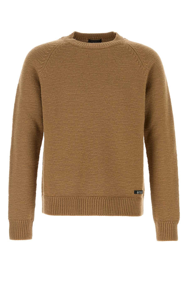 Prada 100% Virgin wool sweater in beige