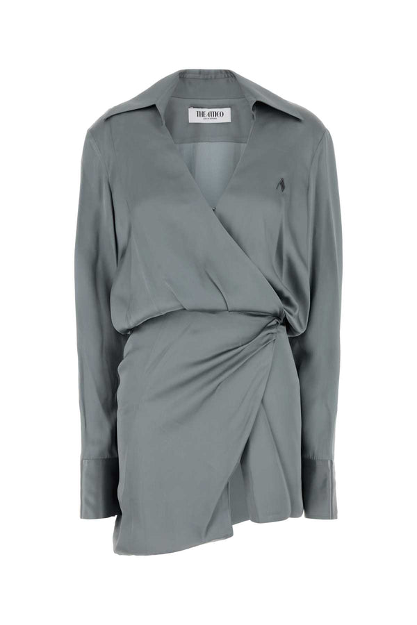 The Attico 100% Viscose dress in gray