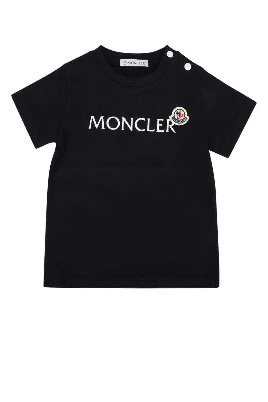 Moncler Jr 92% Cotton t-shirt in black
