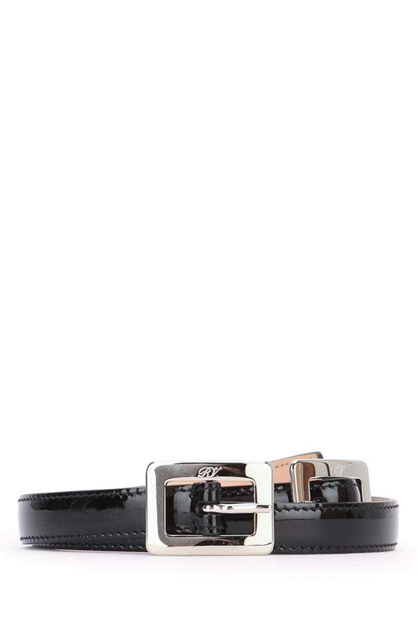 Roger Vivier Patent leather belt in black