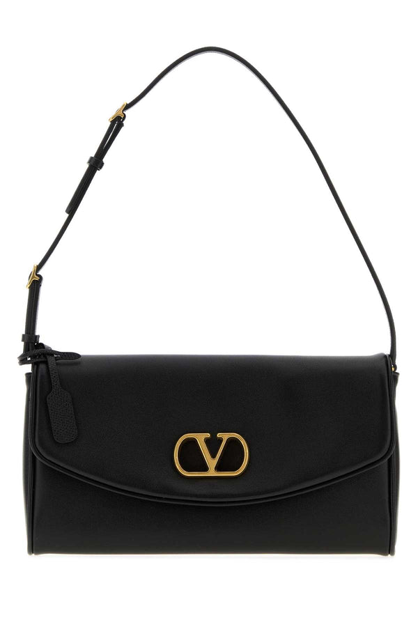 Valentino Garavani Exterior: 100% Nappa leather shoulder bag in black