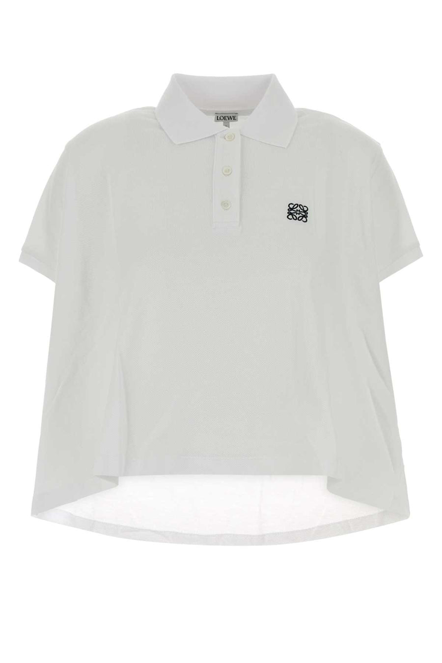 Loewe 100% Cotton polo shirt in white