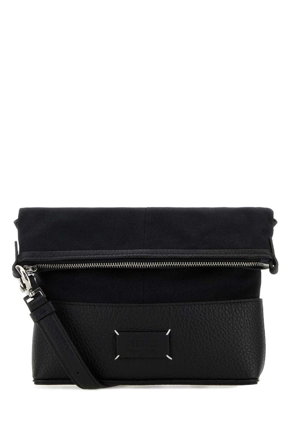 Maison Margiela Hobo Exterior: 100% Leather 100% Fabric; Lining: 100% Fabric; Finishing: Silver metal clutch in black