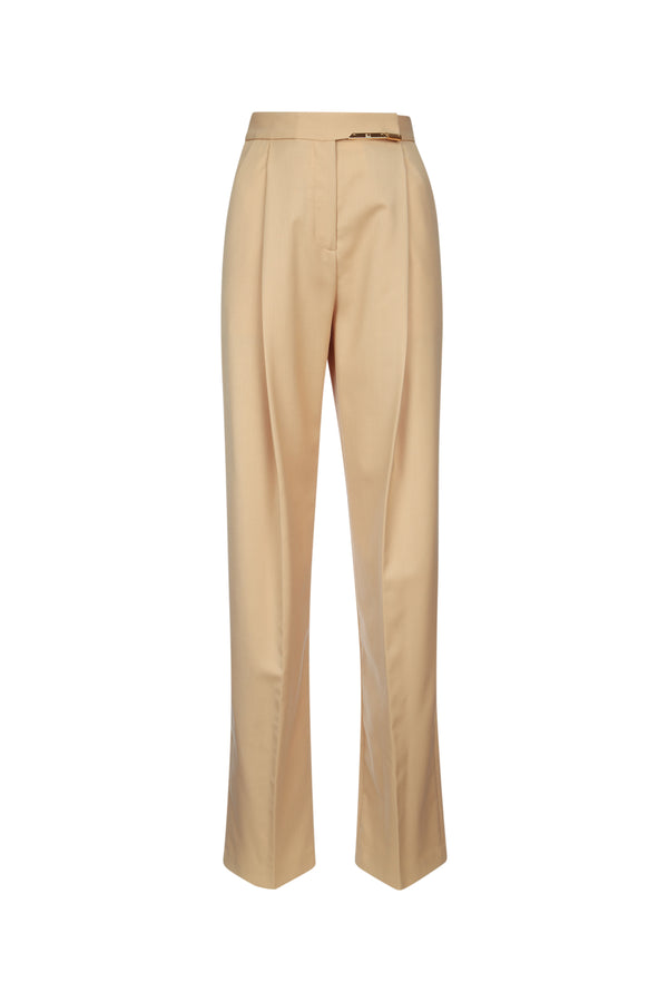 Elisabetta Franchi 55% Polyester trousers in beige