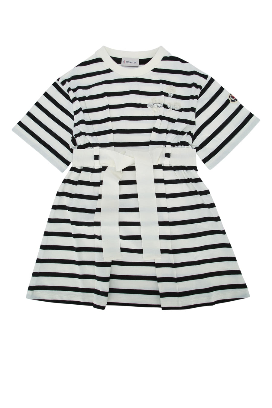 Moncler Jr 50% Cotton dress in white