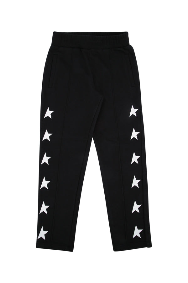Golden Goose Kids Cotton 85% jogging pants in black
