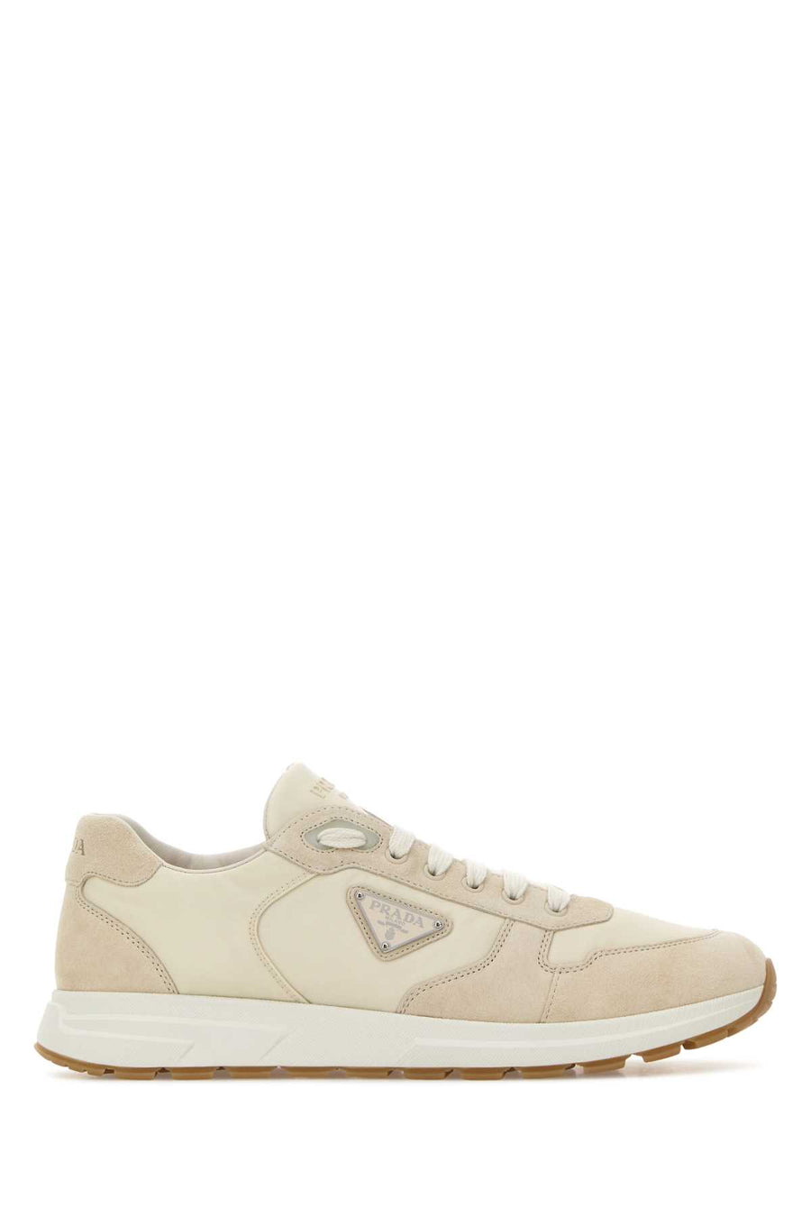 Prada Exterior: 100% Re-Nylon sneakers in beige