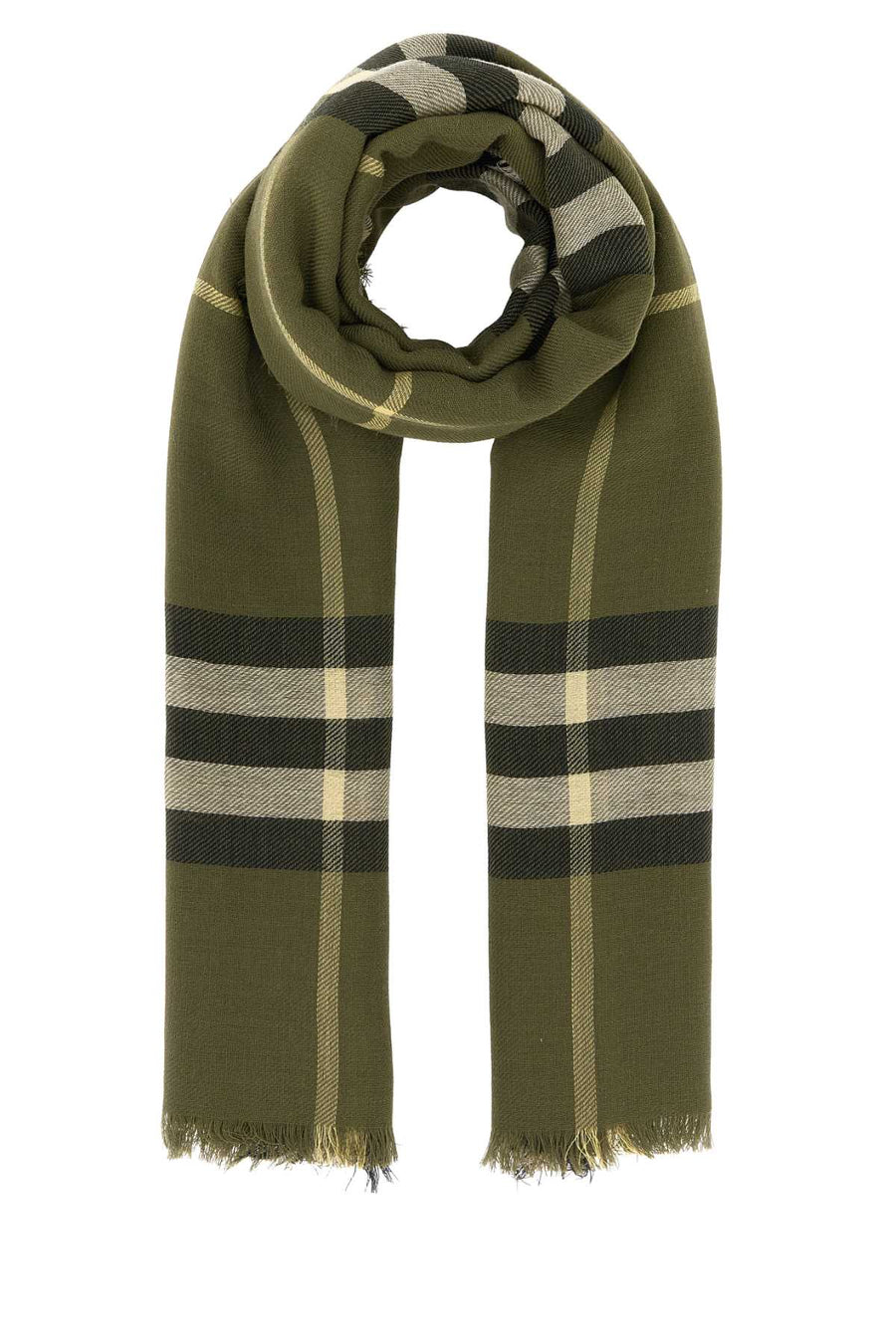 Burberry Giant 100% Wool scarf in green