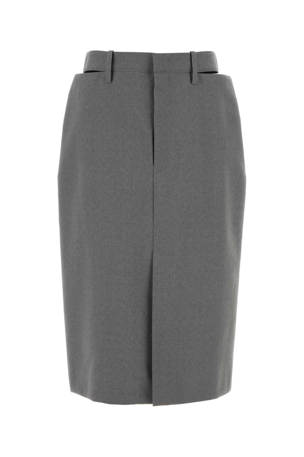 Jil Sander Exterior: 100% Virgin wool; Lining: 95% Viscose skirt in gray