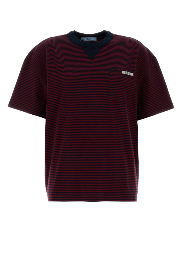 Prada 100% Cotton t-shirt in burgundy