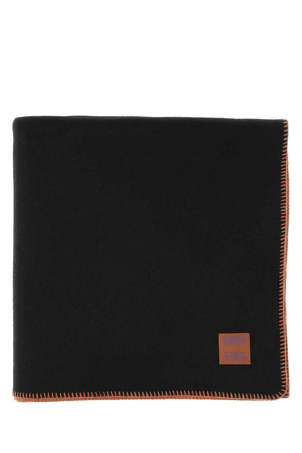 Marcelo Burlon 100% Wool blanket in black