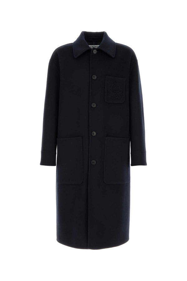 Loewe Navygrey 85% Wool coat in navy