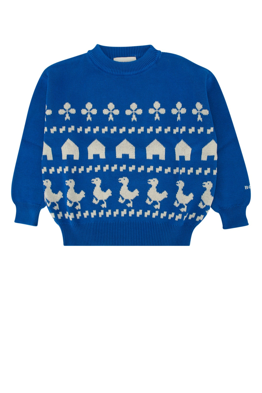 Bobo Choses Jacquard 100% Cotton sweatshirt in blue