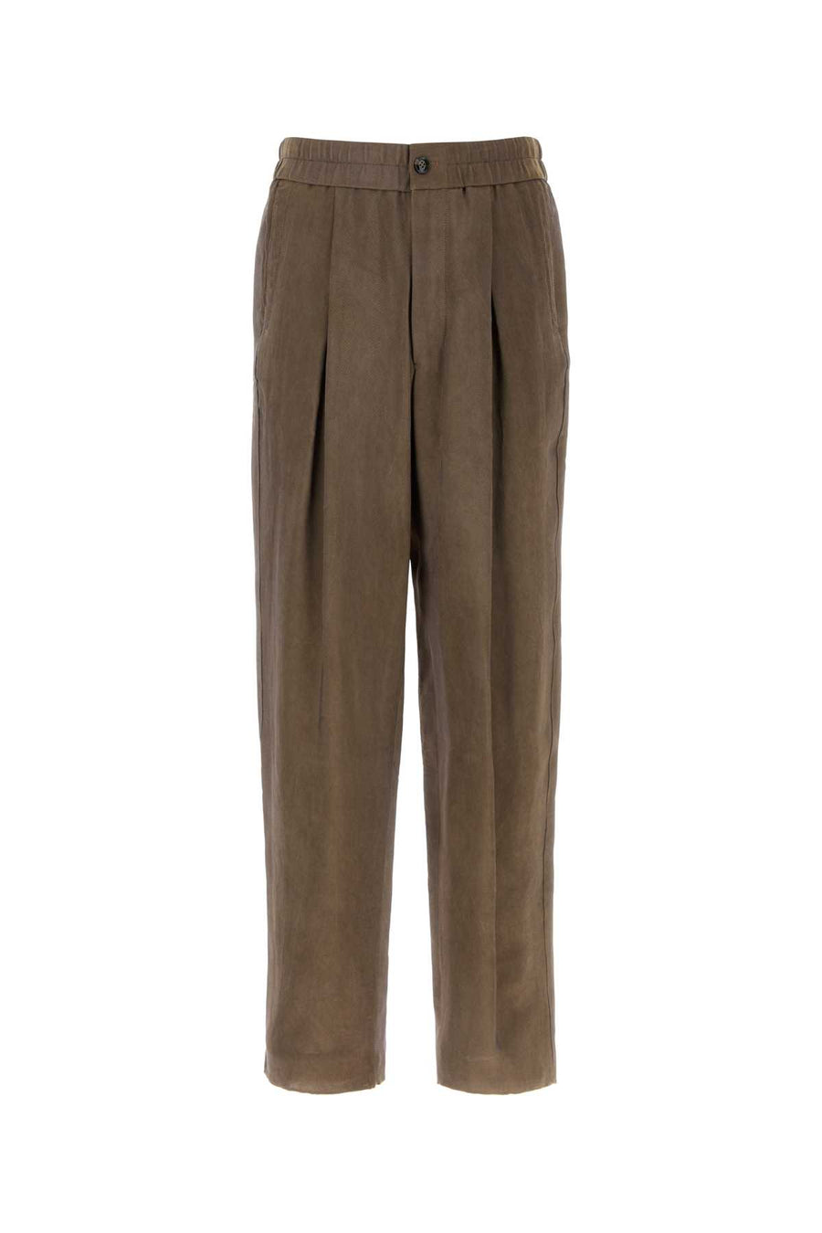 Giorgio Armani Elastico 100% Viscose trousers in brown