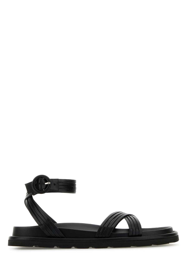 Gianvito Rossi Nero Exterior: 100% Nappa leather; Interior: 100% Leather; Sole: Rubber sandal in black