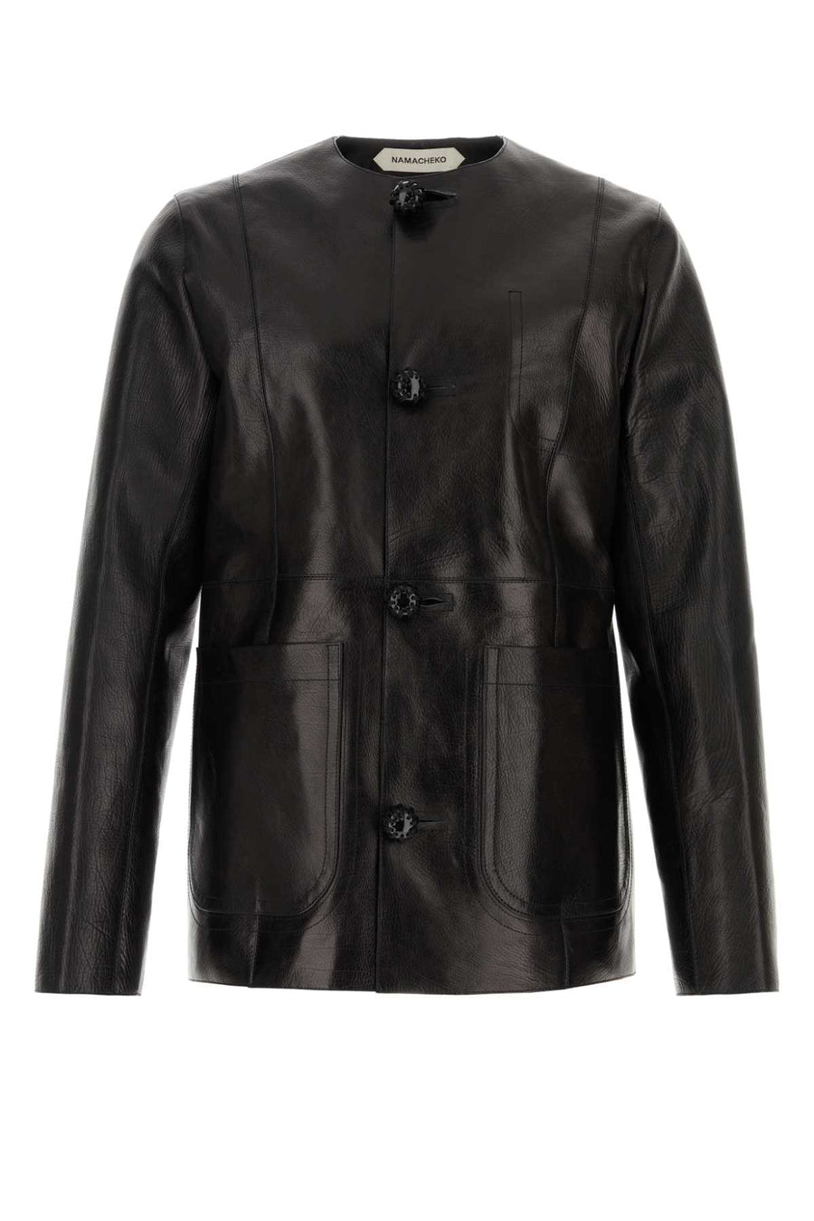 Namacheko Leather Exterior: 100% Calf jacket in black