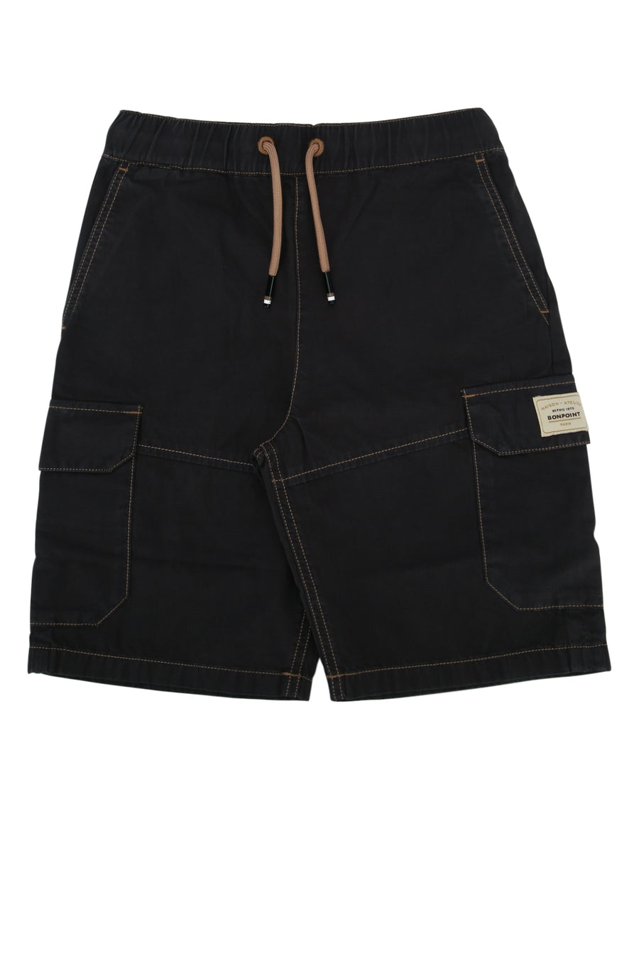 Bonpoint Lawson 100% Organic Cotton cargo shorts in black