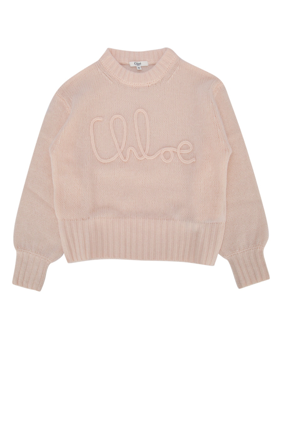Chloe Kids Cotton blend sweater in pink