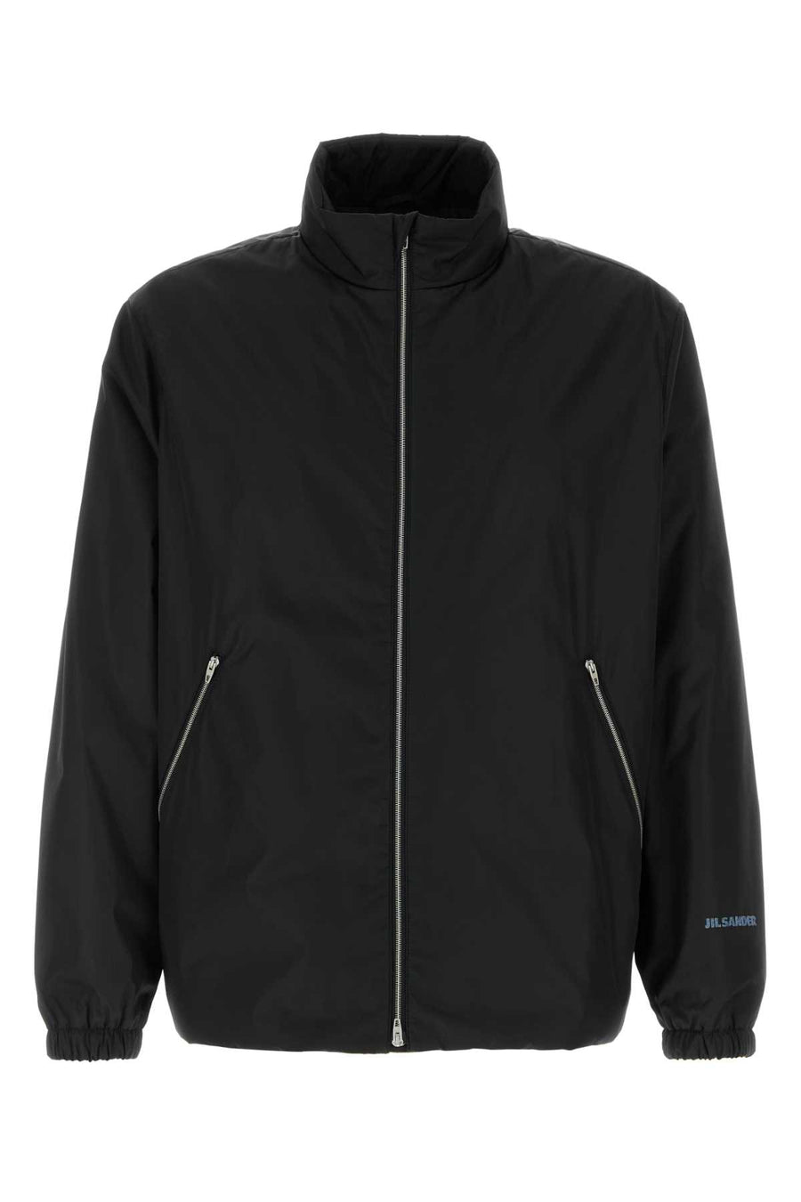 Jil Sander Logo Exterior: 100% Polyester; Lining: 100% Nylon jacket in black