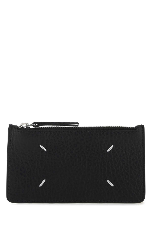 Maison Margiela Body: 100% bovine leather; Interior: 100% bovine leather; Lining: 100% viscose; Hardware: 100% brass; Hardware 1: 100% zinc alloy wallet in black