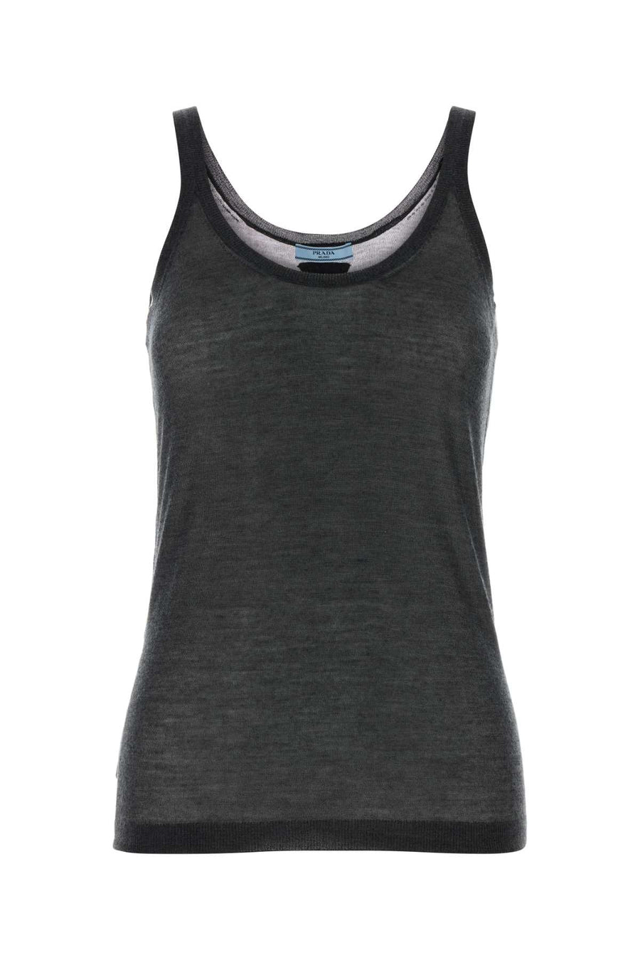 Prada 70% Cashmere tank top in gray
