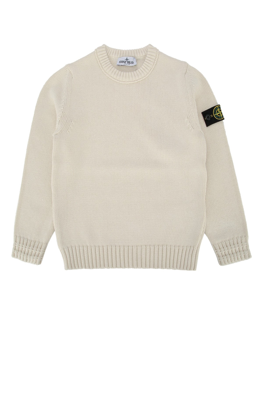 Stone Island Kids Neck 95% Cotton sweater in beige