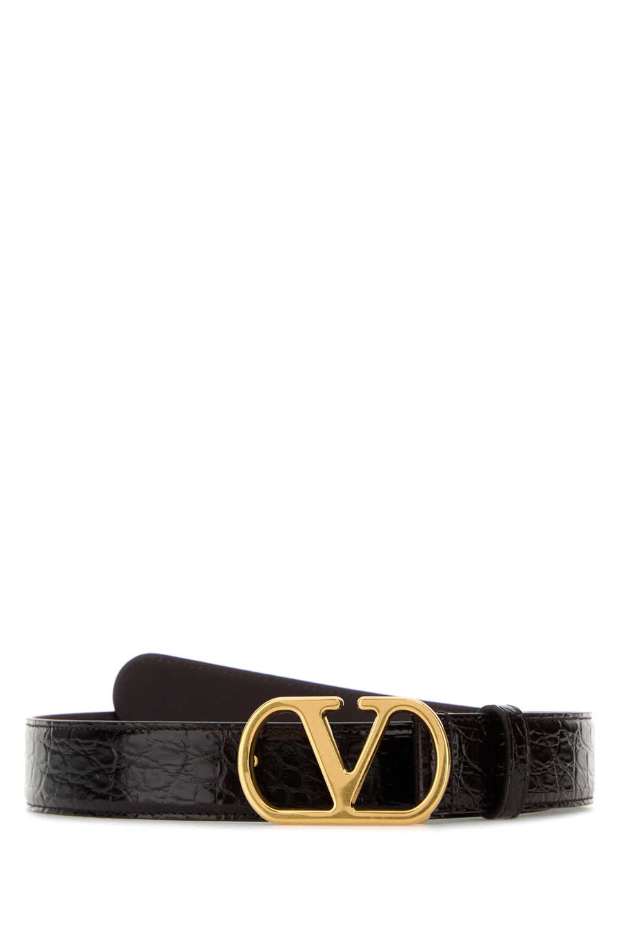 Valentino Garavani Vlogo 100% Calf leather belt in brown