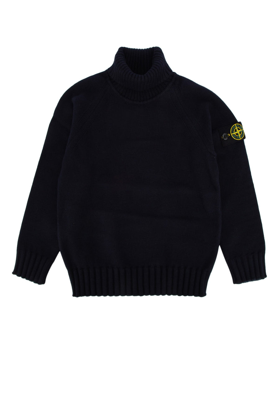 Stone Island Kids 79% Cotton sweater in navy