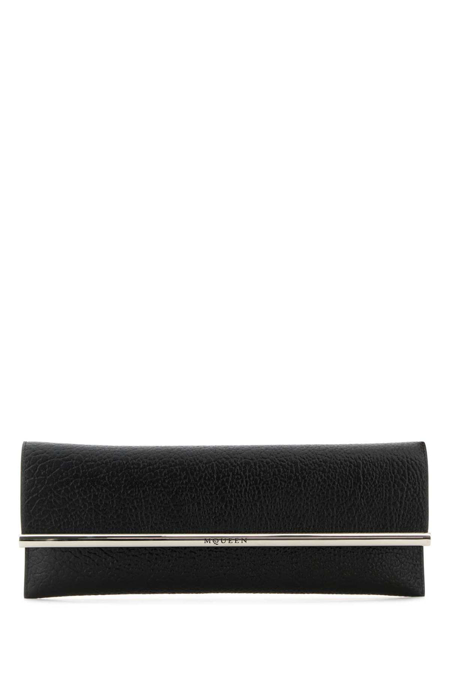 Alexander McQueen Long Exterior: 100% Lamb Leather clutch in black