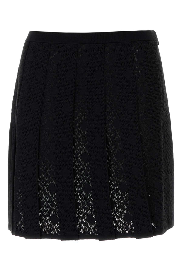 Givenchy Pleated 89% Viscose skirt in black