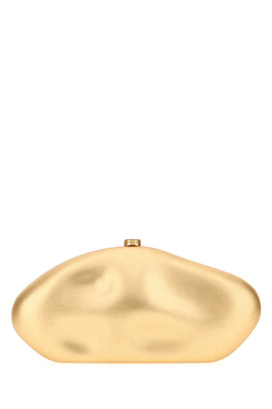 Cult Gaia Caldera Exterior: 100% Leather clutch in gold