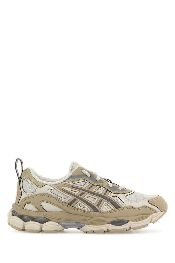 Asics Mesh and synthetic leather upper sneaker in beige