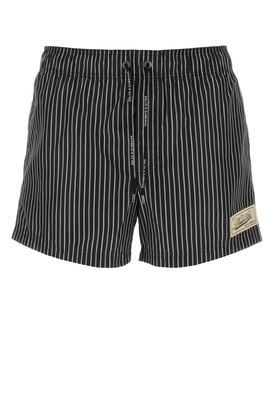 Dolce & Gabbana Technical fabric swim shorts in black