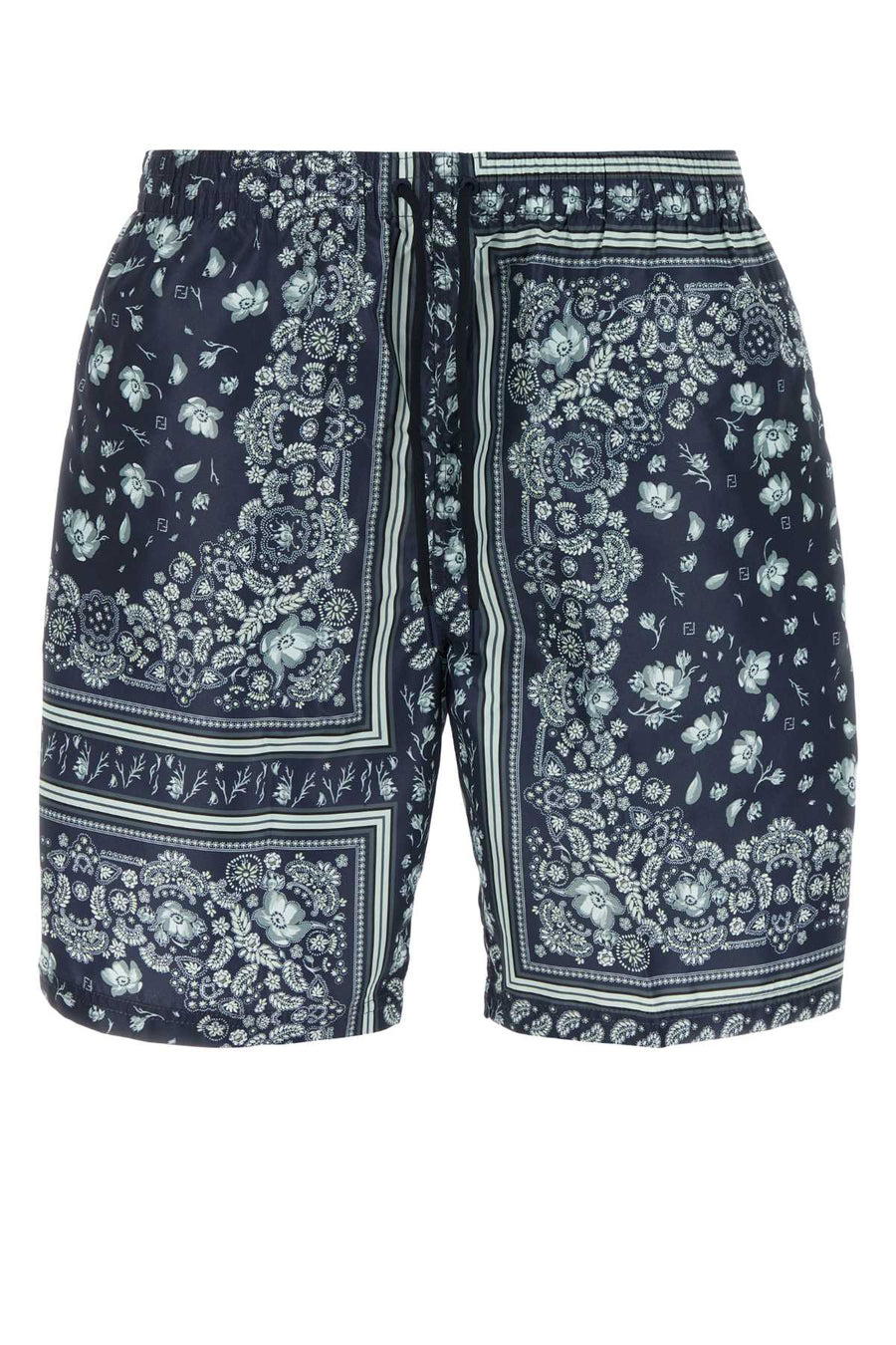 Fendi Bandana Exterior: 100% Polyester; Lining: 100% Polyester shorts in navy